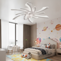 Lustra cu ventilator 114W LED Airia Alba 6