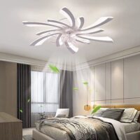 Poza pentru Lustra cu ventilator 114W LED Airia Alba 6