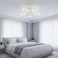 Lustra cu ventilator 114W LED Airia Alba 6
