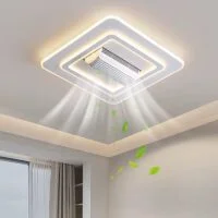 Lustra ventilator bucatarie 72W Briza Patrata, Telecomanda - image