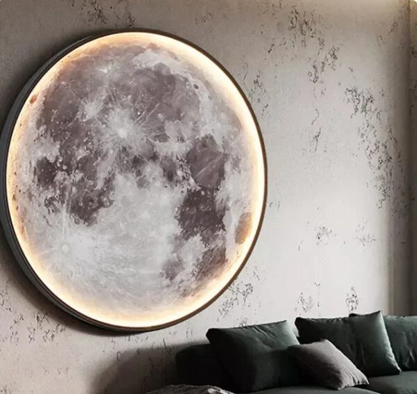 Poza pentru Tablou LED decorativ Luna Plina, 80 cm