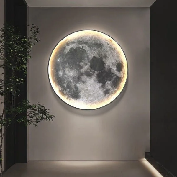 Poza pentru Tablou LED decorativ Luna Plina, 80 cm