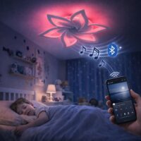 Lustra LED 150W Mini Sun Flower RGB, Difuzor (Boxa), Bluetooth