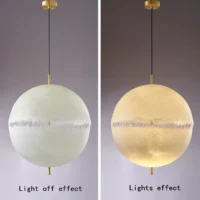 Pendul LED Eclipse Alb Auriu