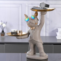 Decoratiune suport (figurina) Dog Butler Gri LDP4090