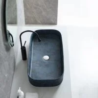 Lavoar pe blat, Ceramica, Albastru, Marble LDPHY806475D86