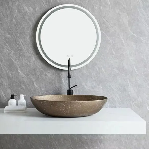 Poza pentru Lavoar pe blat, Ceramica, Maro, LDPHY8010D96