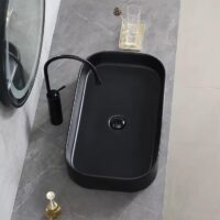 Lavoar pe blat, Ceramica, Negru, Argintiu, LDPHY806465P1
