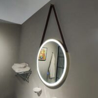 Oglinda LED baie Mist Auriu 50 cm