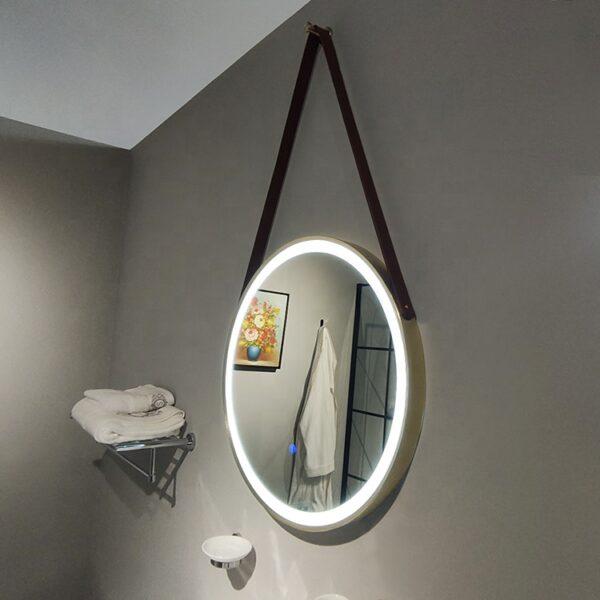 Oglinda LED baie Mist Auriu 50 cm
