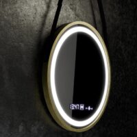 Oglinda LED baie Mist Auriu 50 cm