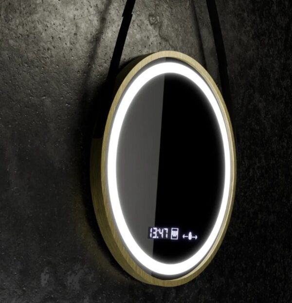 Oglinda LED baie Mist Auriu 50 cm