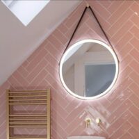 Oglinda LED baie Mist Auriu 50 cm