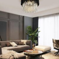 Plafoniera Scaly Black 400
