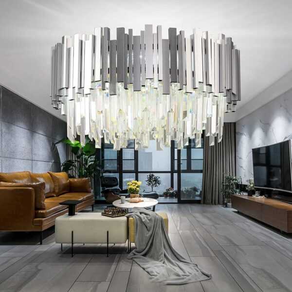 Plafoniera Scaly Silver 600