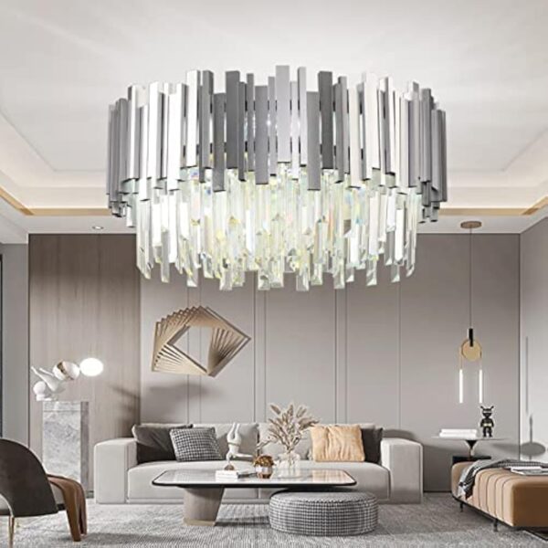 Plafoniera Scaly Silver 600