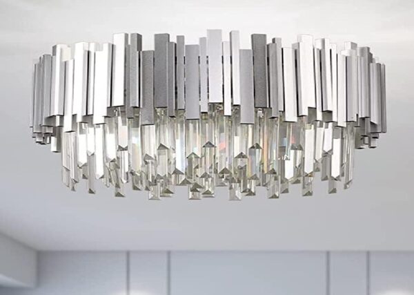 Plafoniera Scaly Silver 75x30