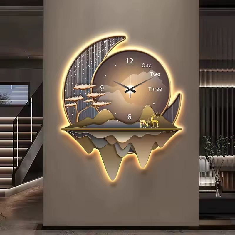 Tablou LED 15W decorativ cu ceas Golden Time, 60 cm Tablou LED 15W decorativ cu ceas Golden Time, 60 cm