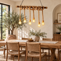 Candelabru Retro Rope 6, 6 surse de iluminare