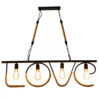 Candelabru Rustic Industrial Rope - LOVE