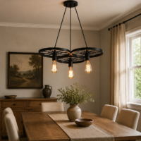 Candelabru Rustic Vintage Wheels 3