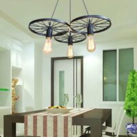 Candelabru Rustic Vintage Wheels 3