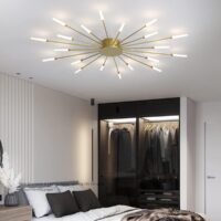 Lustra LED 54W Fan Light Gold 18, 70 cm