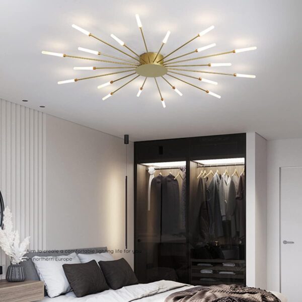 Lustra LED 54W Fan Light Gold 18, 70 cm