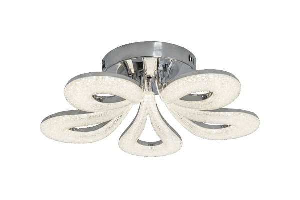Lustra LED 100W Zaza Petals Argintie