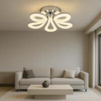 Lustra LED 100W Zaza Petals Argintie