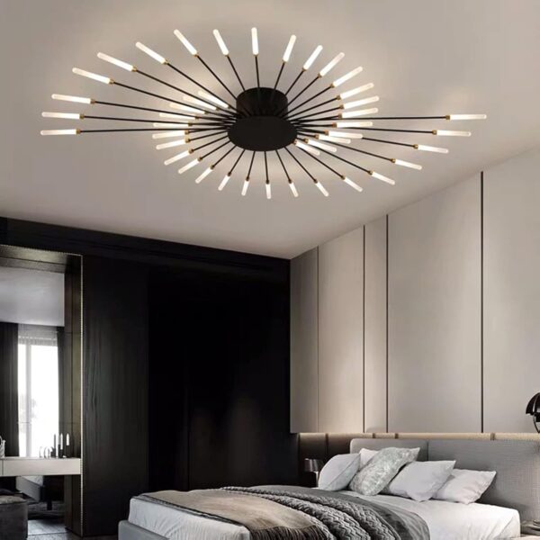 Lustra LED 84W Fan Light Black 28, 85 cm