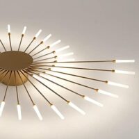 Lustra LED 54W Fan Light Gold 18, 70 cm