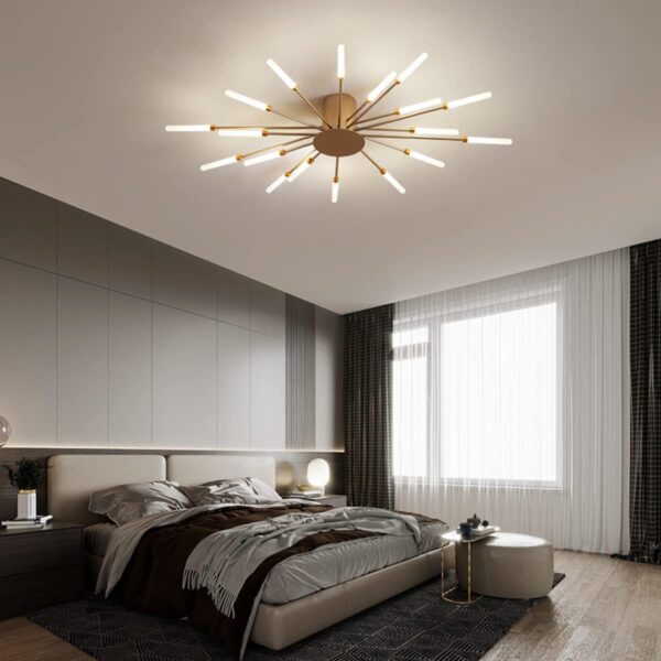 Lustra LED 54W Fan Light Gold 18, 70 cm