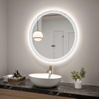 Oglinda LED baie Radiance, Dezaburire, Ceas, 70cm, LDPJ191