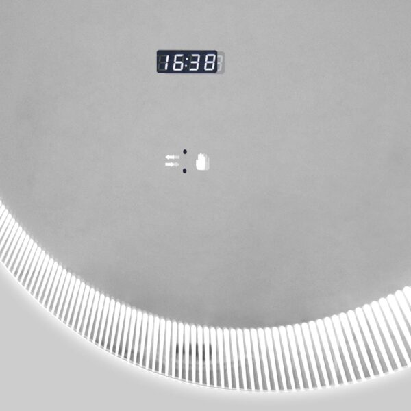 Oglinda LED baie Radiance, Dezaburire, Ceas, 70cm, LDPJ191