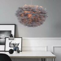 Candelabru-pene-naturale-mini-puff-gri