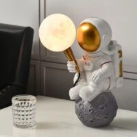 Veioza LED copii Luna Glob Astronaut Sitting
