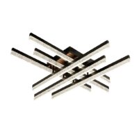 Lustra LED 144W Zig Zag Negru Mini Glam 6, Telecomanda