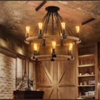 Candelabru Rustic Rope 60+40