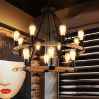 Candelabru Rustic Rope 80+60