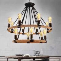Candelabru Rustic Rope 80+60
