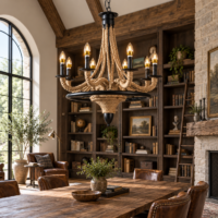 Candelabru Rustic Rope Imperial 8