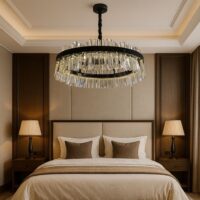Candelabru LED Glance Negru Lucios 50