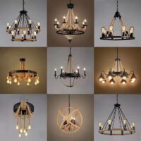 Candelabru Rustic Rope 60+40