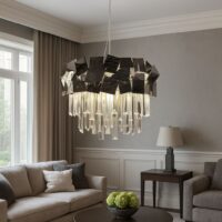 Candelabru Lorette Argintiu Lucios LM 400