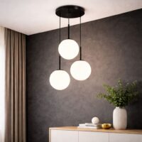 Candelabru Globuri Moon Stylo Negru 3