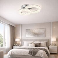 Lustra LED 42W Rings 2 Cercuri Glam Auriu
