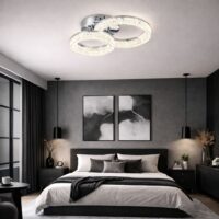 Lustra LED 42W Rings 2 Cercuri Glam Auriu