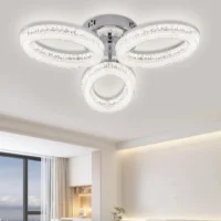 Lustra LED 80W Oval Rings 3 Argintiu