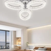 Lustra LED 80W Oval Rings 3 Argintiu